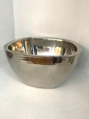 Vintage Godinger Hammered Silverplated  Bowl Serving Bowl